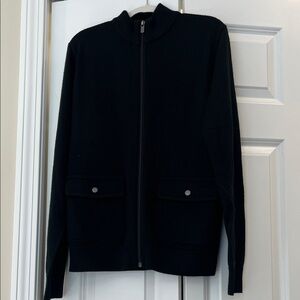 Men's MK Black Full-Zip Sweater